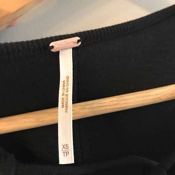 Free People || Emmy Lou Lace Up Black Tank - Picture 5 of 5